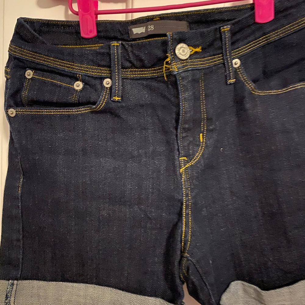 Levi's Women's Dark Blue Jean Shorts